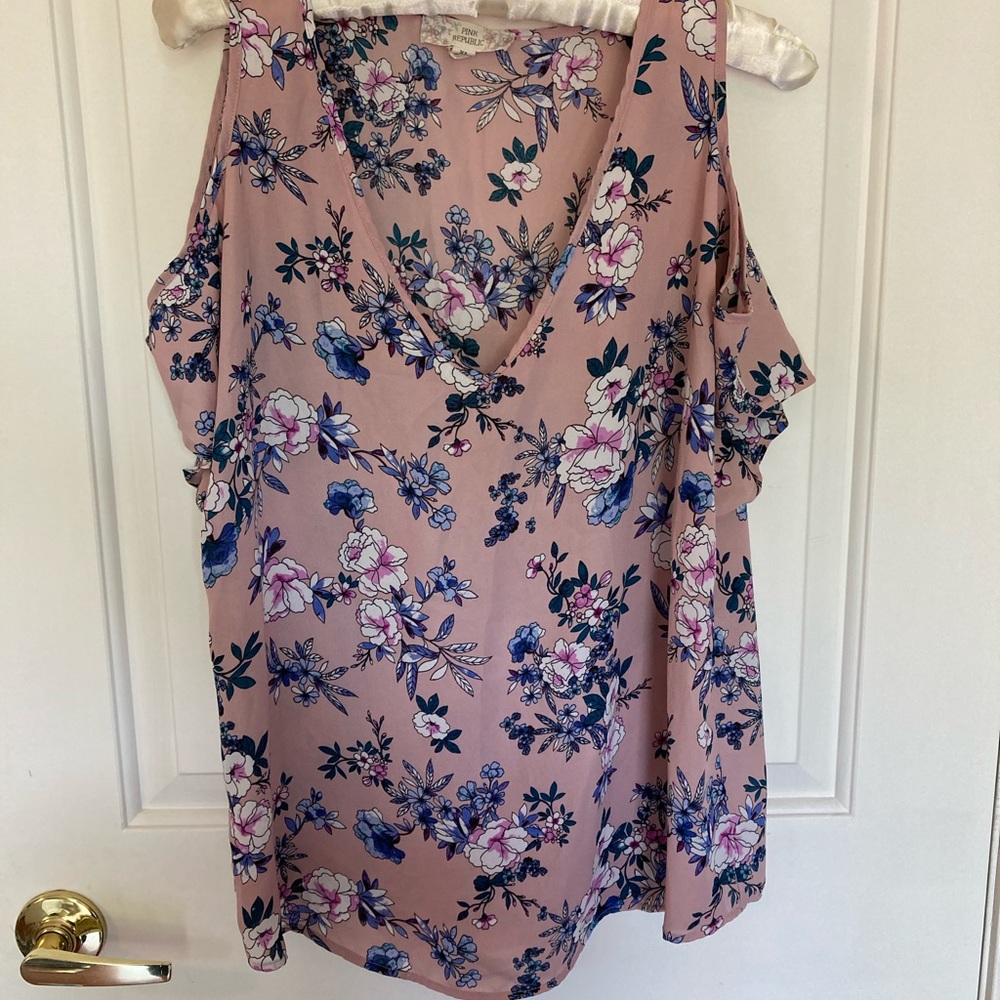 Pink Republic Cold Shouldered Blouse, XL